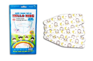 KHẨU TRANG HELLO KIDS KF94 - DẠNG TÚI ( Khỉ Ăn Chuối - 10 Cái/Túi )